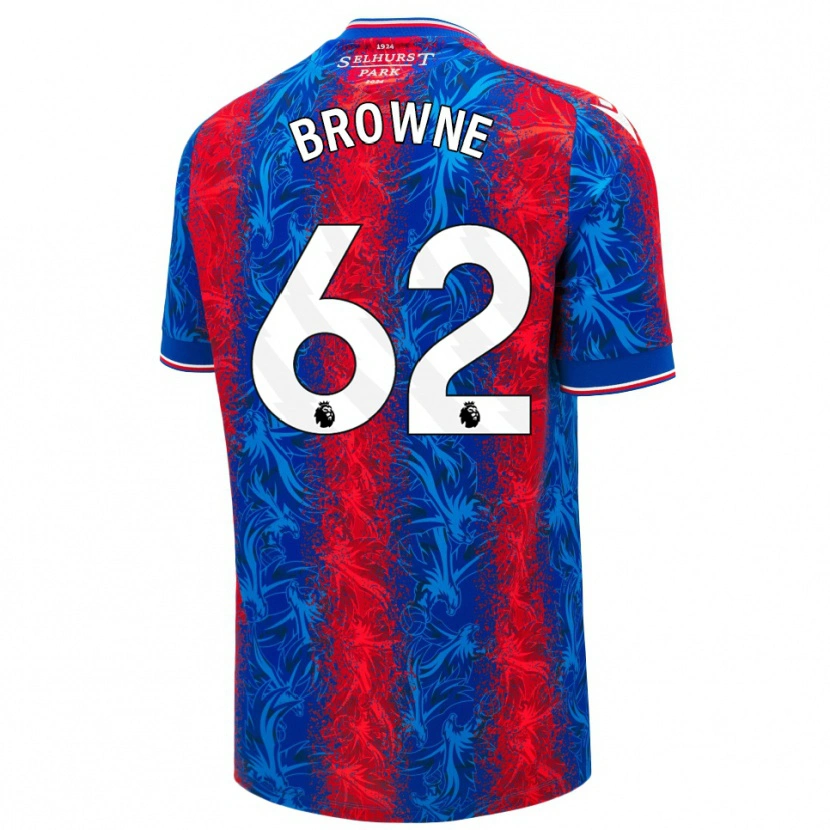Danxen Niño Camiseta Luke Browne #62 Rayas Rojas Y Azules 1ª Equipación 2024/25 La Camisa México
