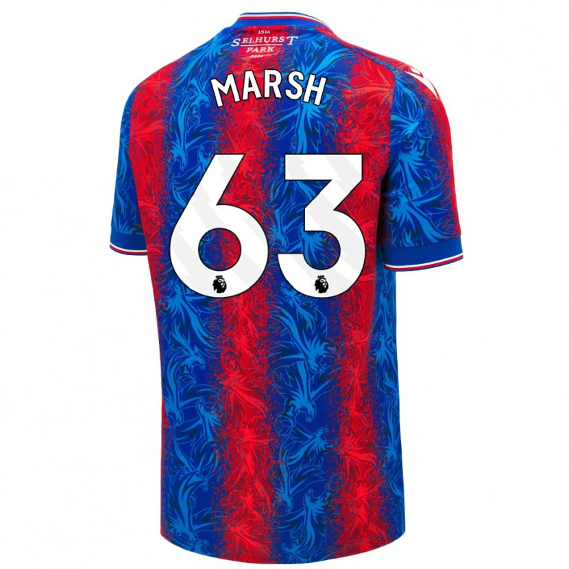 Danxen Niño Camiseta Zach Marsh #63 Rayas Rojas Y Azules 1ª Equipación 2024/25 La Camisa México