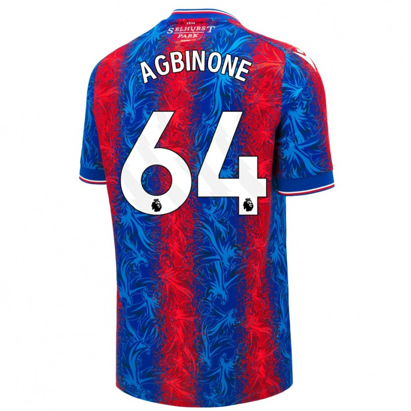 Danxen Niño Camiseta Asher Agbinone #64 Rayas Rojas Y Azules 1ª Equipación 2024/25 La Camisa México