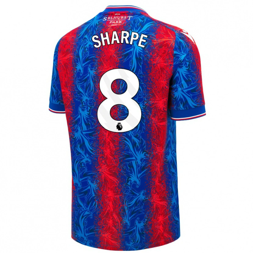 Danxen Niño Camiseta Molly-Mae Sharpe #8 Rayas Rojas Y Azules 1ª Equipación 2024/25 La Camisa México
