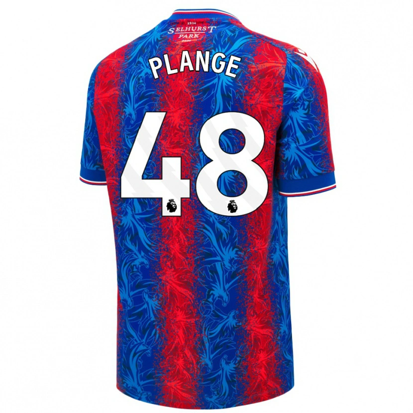 Danxen Niño Camiseta Luke Plange #48 Rayas Rojas Y Azules 1ª Equipación 2024/25 La Camisa México