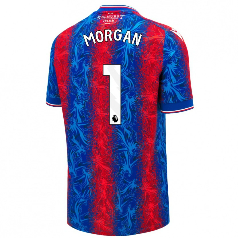 Danxen Niño Camiseta Chloe Morgan #1 Rayas Rojas Y Azules 1ª Equipación 2024/25 La Camisa México