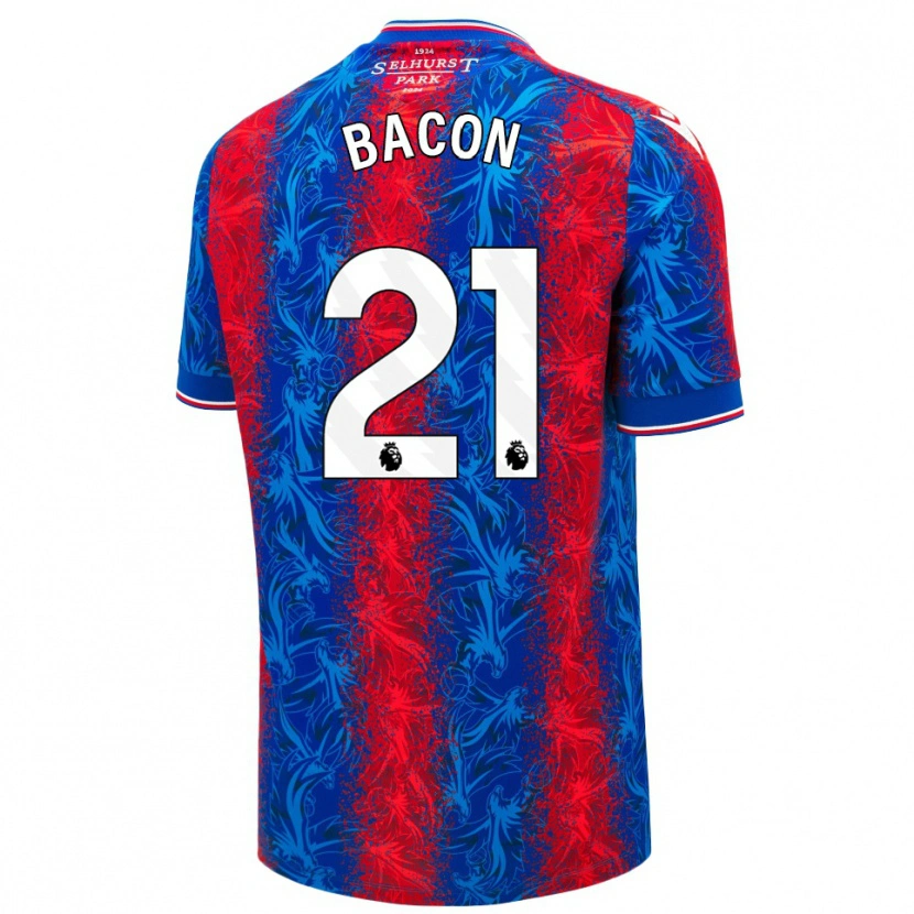 Danxen Niño Camiseta Skye Bacon #21 Rayas Rojas Y Azules 1ª Equipación 2024/25 La Camisa México