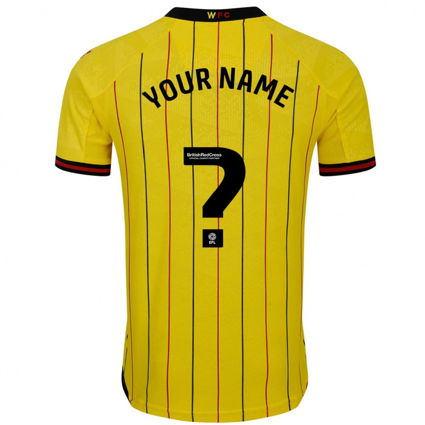 Danxen Niño Camiseta Su Nombre #0 Amarillo Negro 1ª Equipación 2024/25 La Camisa México