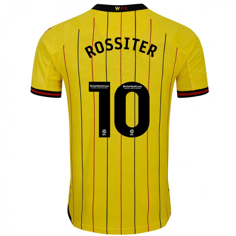 Danxen Niño Camiseta Annie Rossiter #10 Amarillo Negro 1ª Equipación 2024/25 La Camisa México