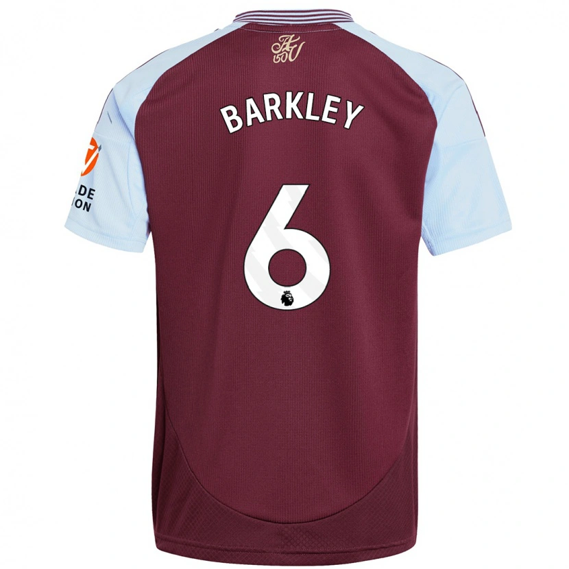 Danxen Niño Camiseta Ross Barkley #6 Borgoña Azul Cielo 1ª Equipación 2024/25 La Camisa México