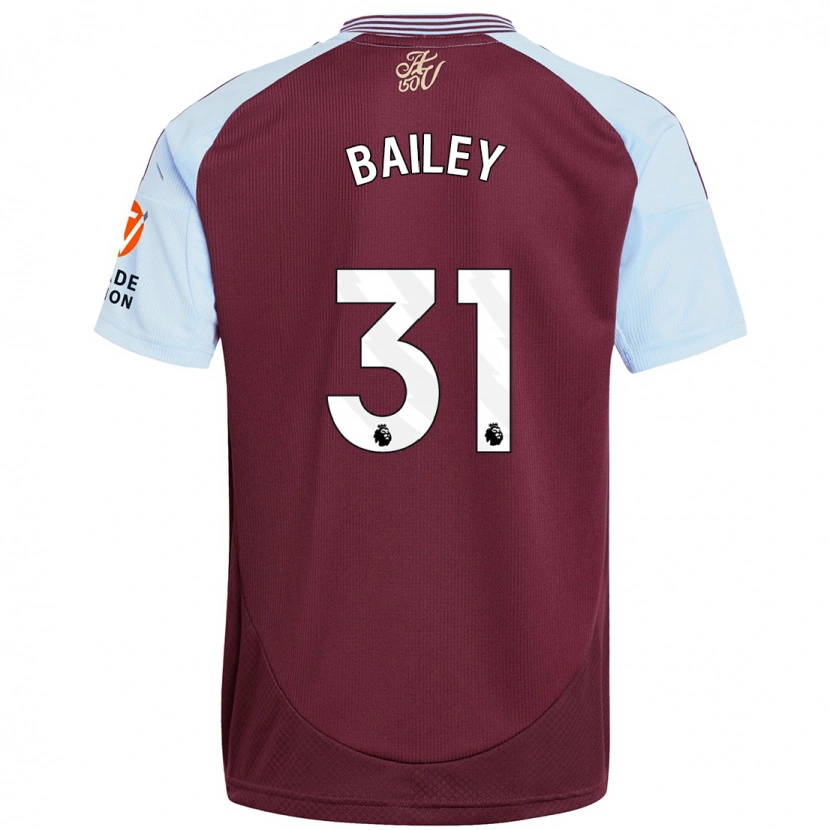 Danxen Niño Camiseta Leon Bailey #31 Borgoña Azul Cielo 1ª Equipación 2024/25 La Camisa México