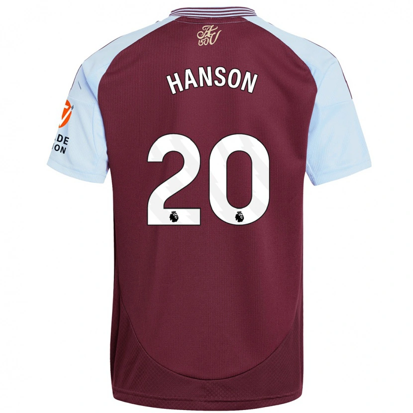 Danxen Niño Camiseta Kirsty Hanson #20 Borgoña Azul Cielo 1ª Equipación 2024/25 La Camisa México