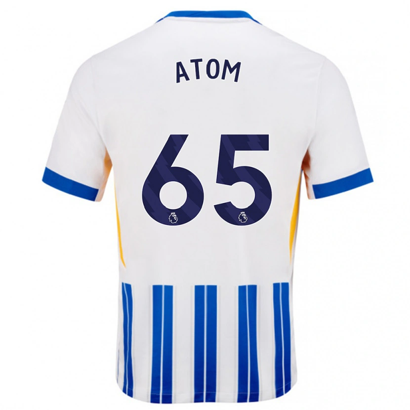 Danxen Niño Camiseta Noel Atom #65 Blanco Azul Rayas 1ª Equipación 2024/25 La Camisa México