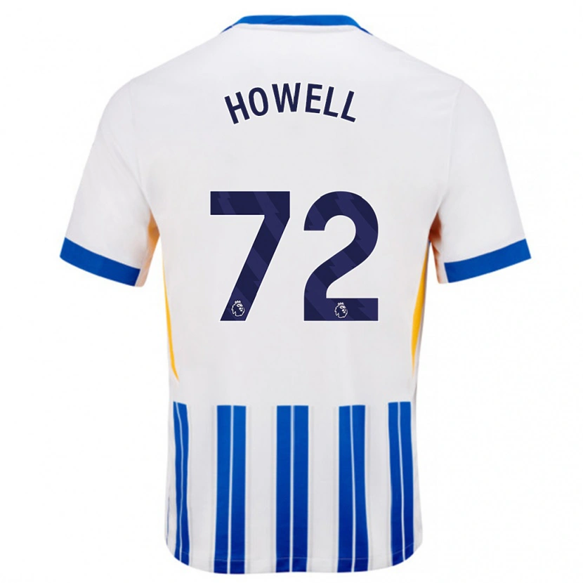 Danxen Niño Camiseta Harry Howell #72 Blanco Azul Rayas 1ª Equipación 2024/25 La Camisa México