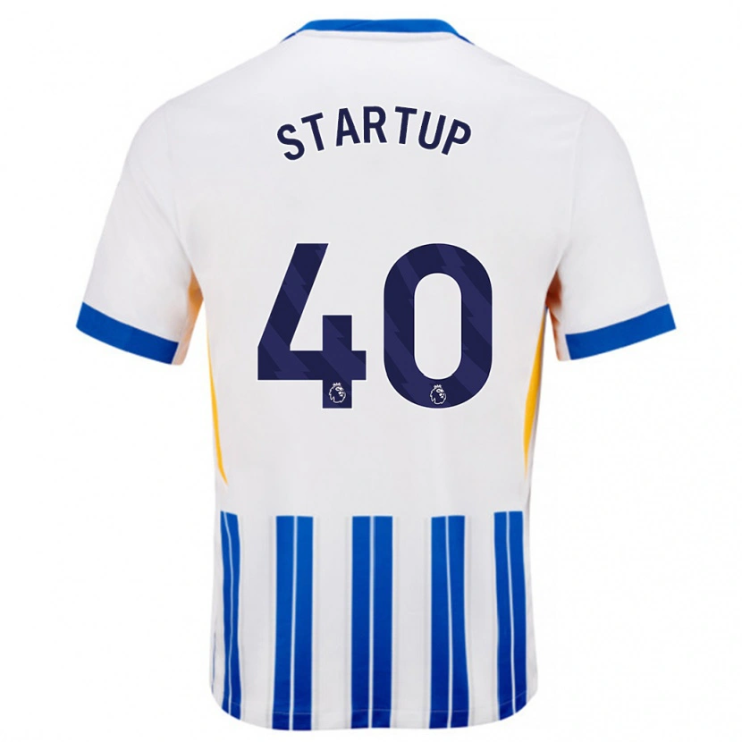 Danxen Niño Camiseta Katie Startup #40 Blanco Azul Rayas 1ª Equipación 2024/25 La Camisa México