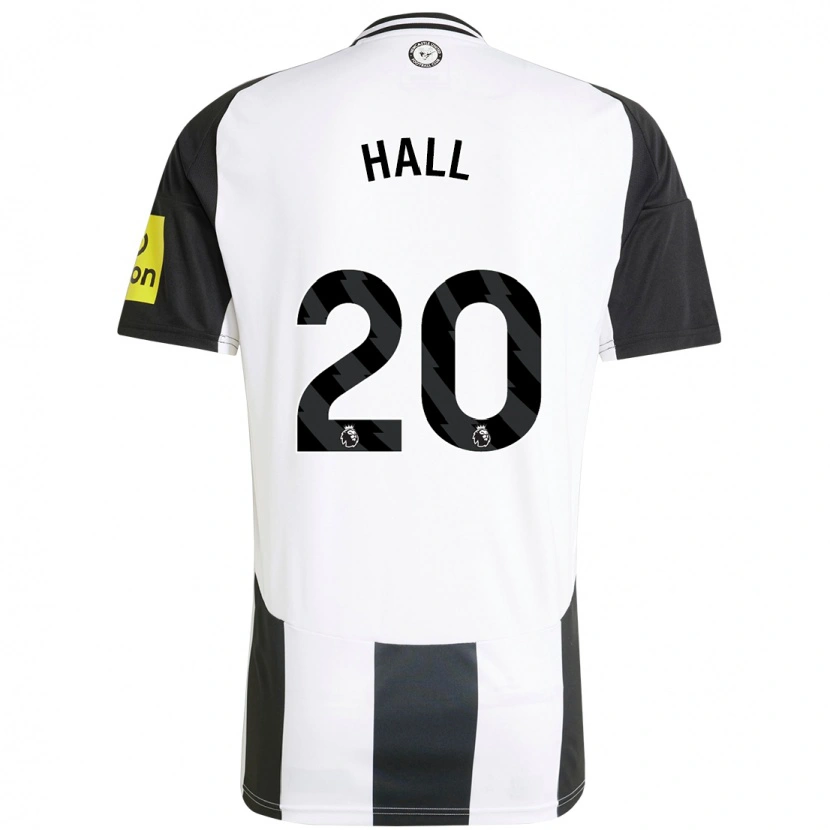 Danxen Niño Camiseta Lewis Hall #20 Blanco Negro 1ª Equipación 2024/25 La Camisa México