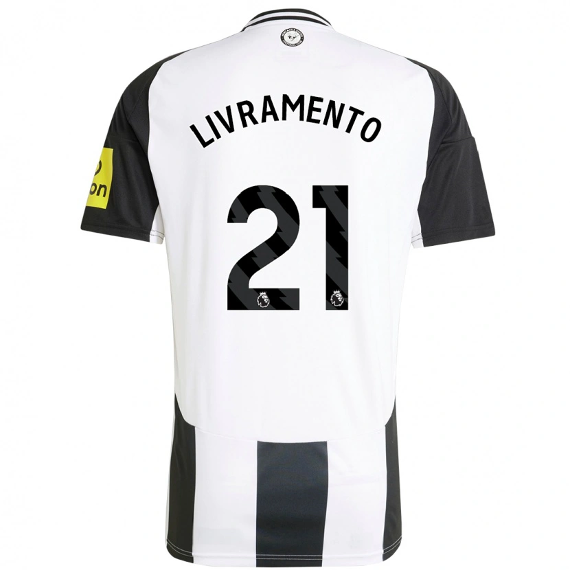 Danxen Niño Camiseta Tino Livramento #21 Blanco Negro 1ª Equipación 2024/25 La Camisa México
