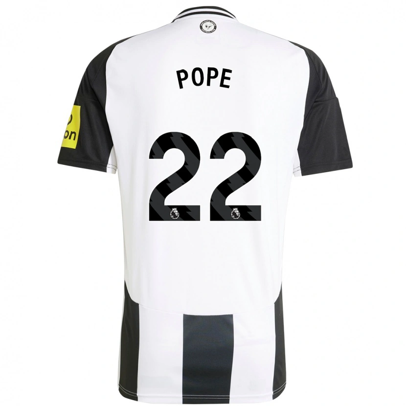 Danxen Niño Camiseta Nick Pope #22 Blanco Negro 1ª Equipación 2024/25 La Camisa México