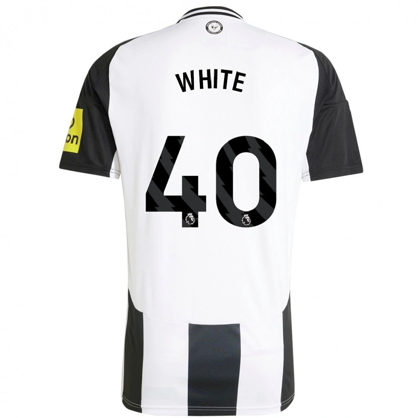 Danxen Niño Camiseta Joe White #40 Blanco Negro 1ª Equipación 2024/25 La Camisa México