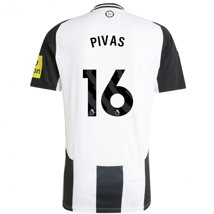 Danxen Niño Camiseta Miodrag Pivas #16 Blanco Negro 1ª Equipación 2024/25 La Camisa México