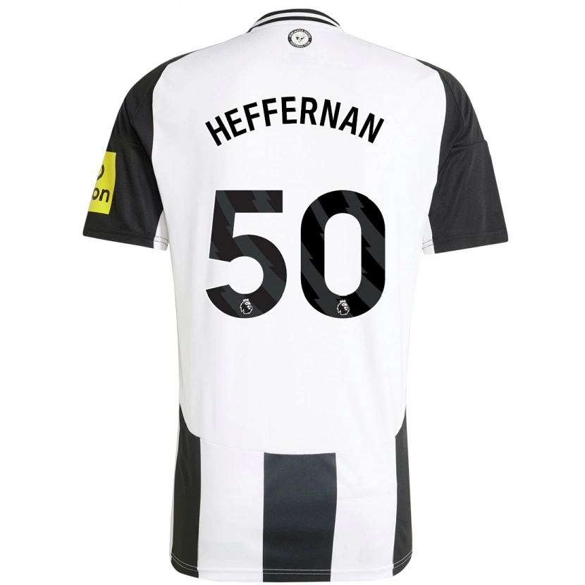 Danxen Niño Camiseta Cathal Heffernan #50 Blanco Negro 1ª Equipación 2024/25 La Camisa México