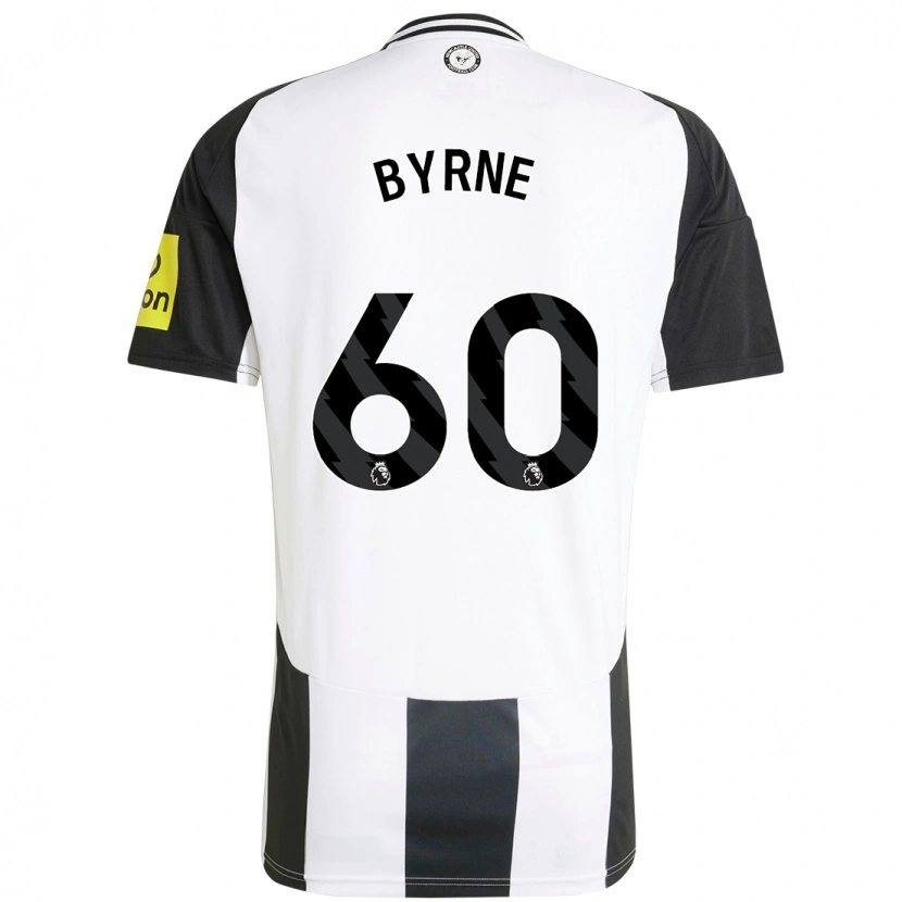 Danxen Niño Camiseta Reece Byrne #60 Blanco Negro 1ª Equipación 2024/25 La Camisa México