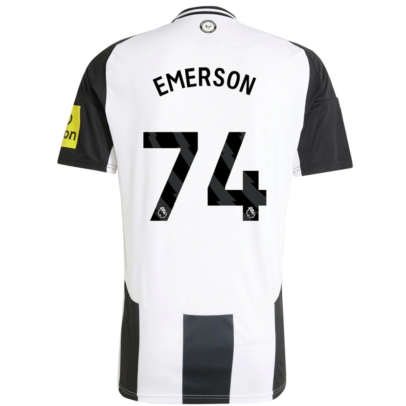 Danxen Niño Camiseta Johnny Emerson #74 Blanco Negro 1ª Equipación 2024/25 La Camisa México