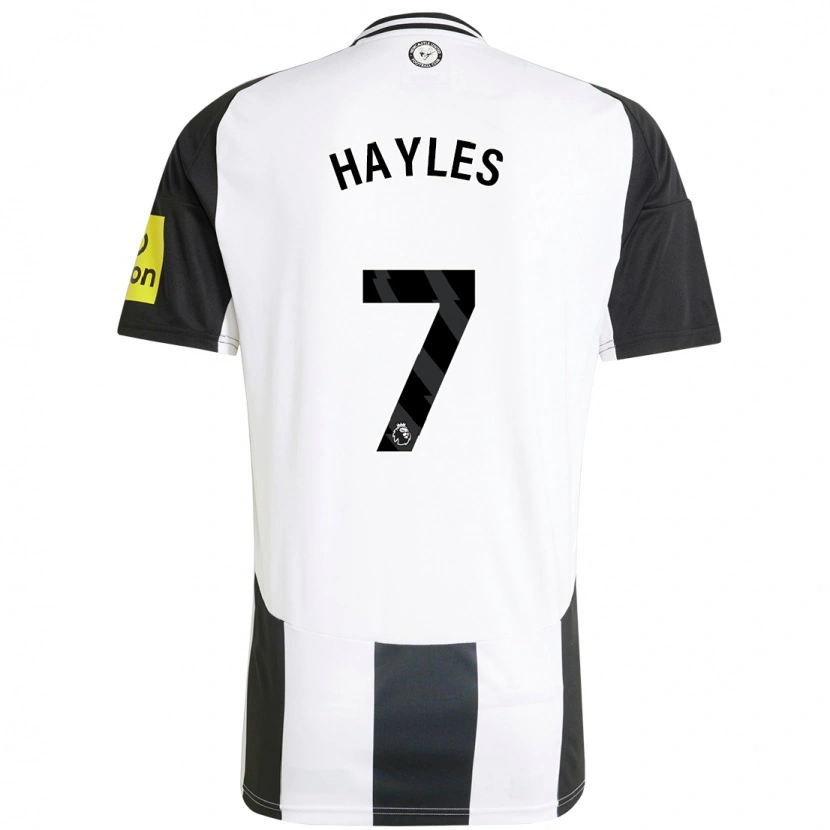 Danxen Niño Camiseta Shania Hayles #7 Blanco Negro 1ª Equipación 2024/25 La Camisa México