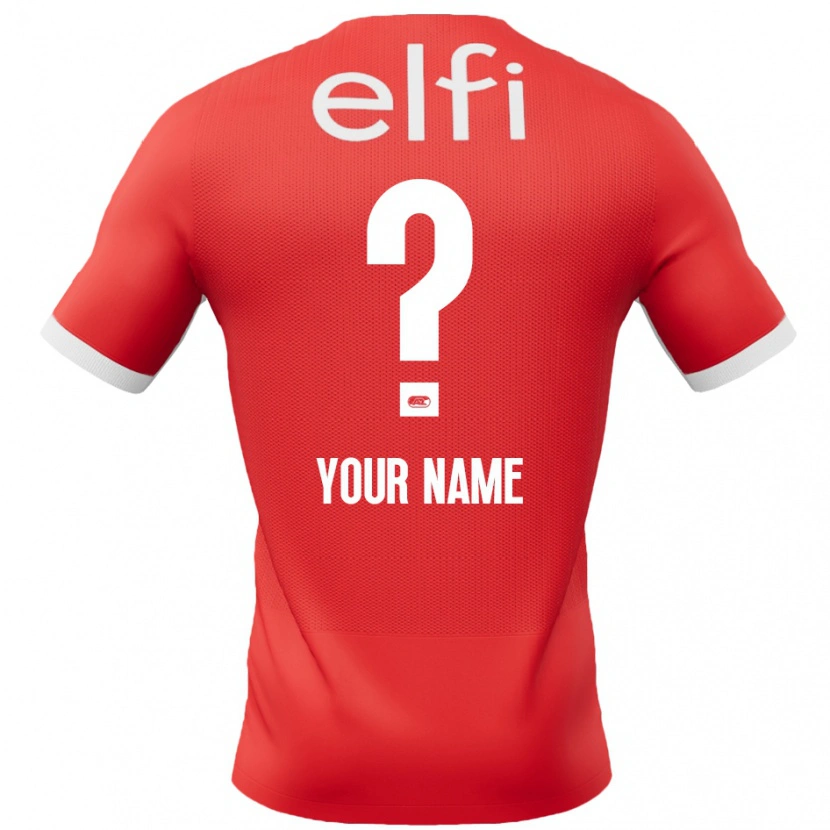 Danxen Niño Camiseta Su Nombre #0 Rojo Blanco 1ª Equipación 2024/25 La Camisa México