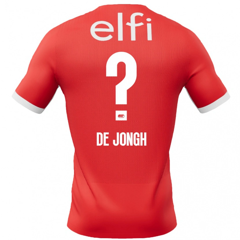 Danxen Niño Camiseta Iain De Jongh #0 Rojo Blanco 1ª Equipación 2024/25 La Camisa México