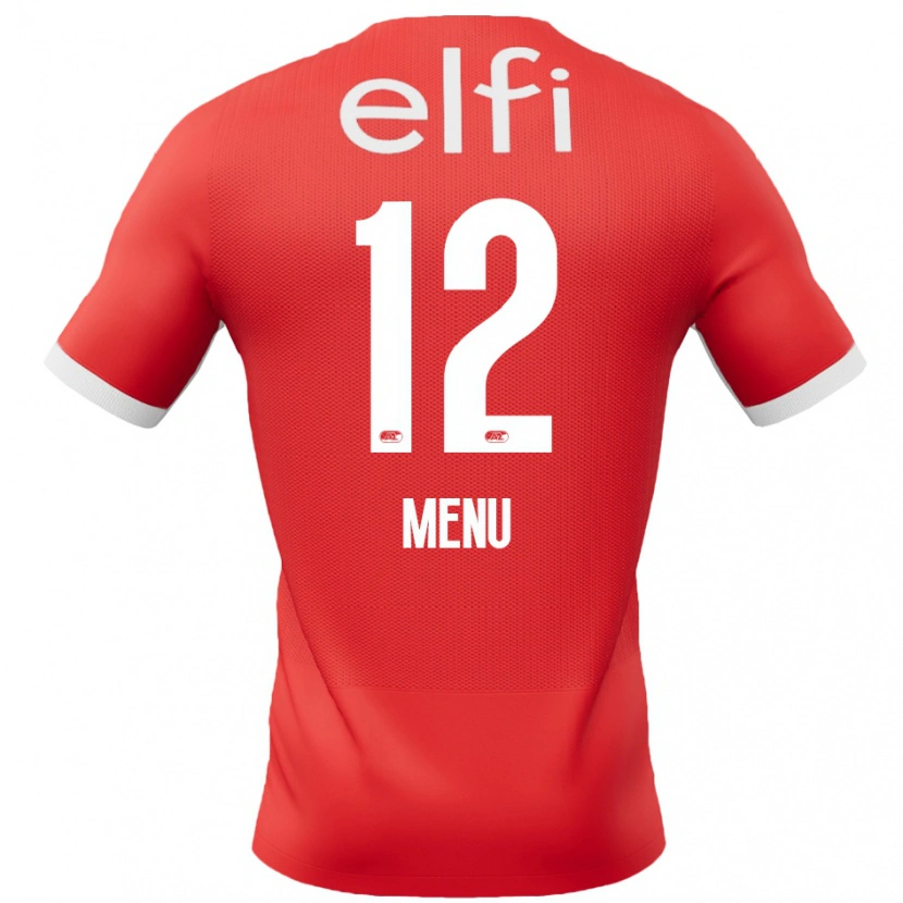Danxen Niño Camiseta Mathijs Menu #12 Rojo Blanco 1ª Equipación 2024/25 La Camisa México