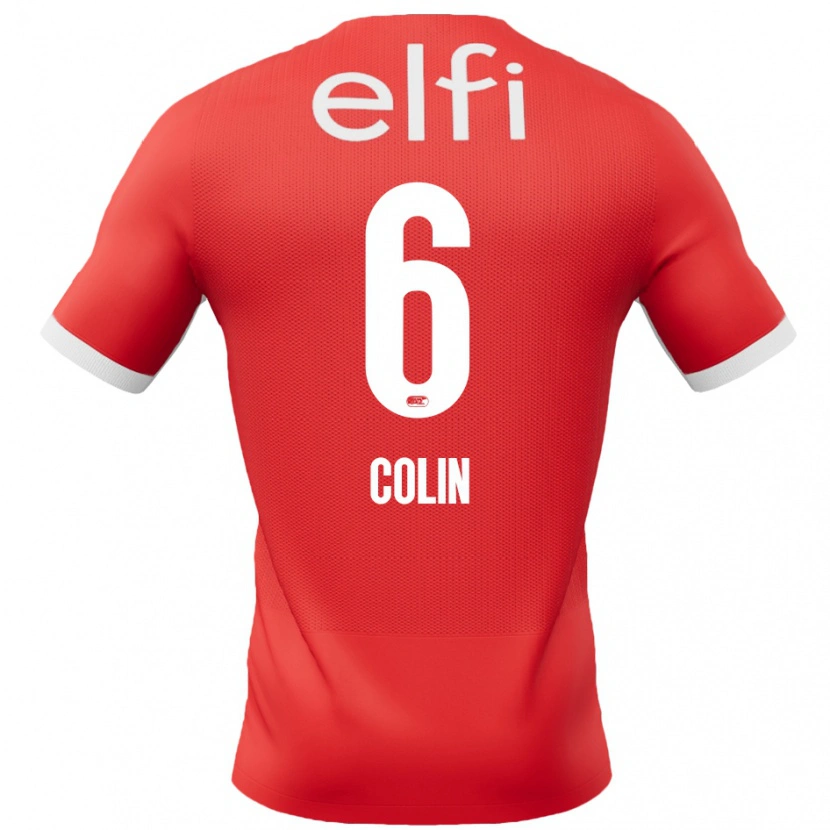 Danxen Niño Camiseta Isa Colin #6 Rojo Blanco 1ª Equipación 2024/25 La Camisa México