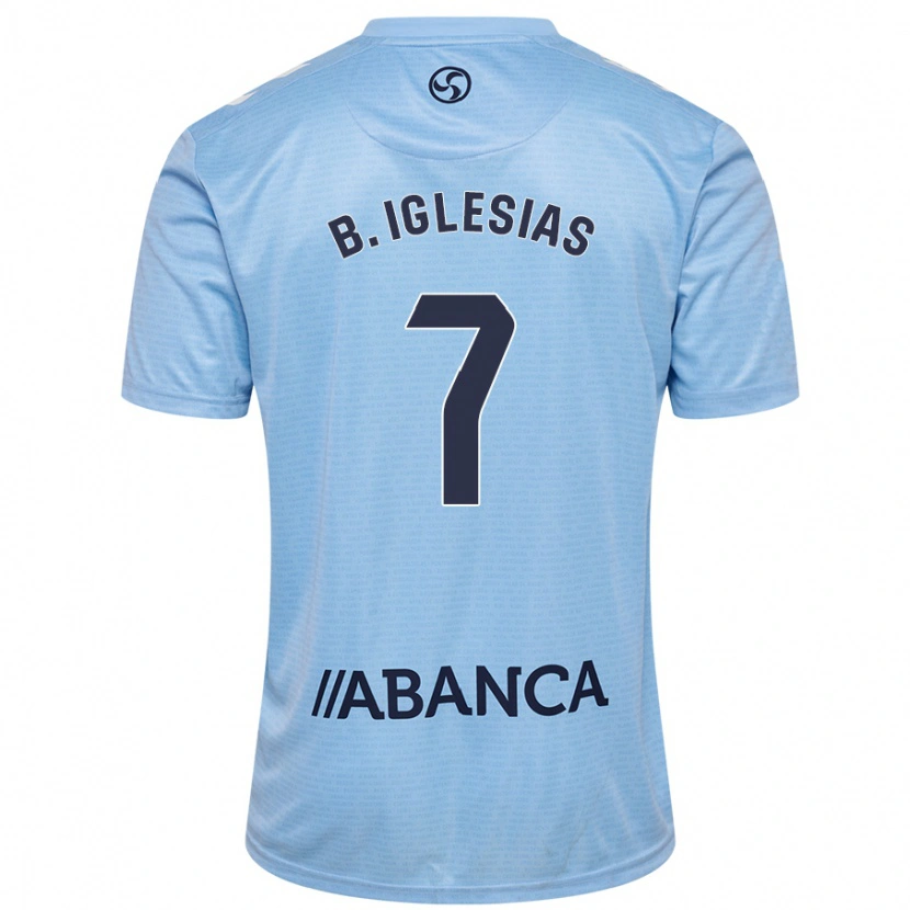 Danxen Niño Camiseta Borja Iglesias #7 Azul Cielo 1ª Equipación 2024/25 La Camisa México