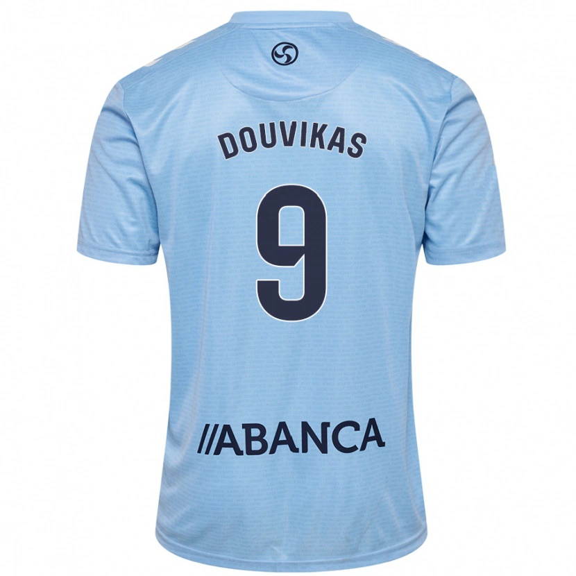 Danxen Niño Camiseta Anastasios Douvikas #9 Azul Cielo 1ª Equipación 2024/25 La Camisa México