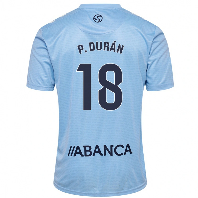 Danxen Niño Camiseta Pablo Durán #18 Azul Cielo 1ª Equipación 2024/25 La Camisa México