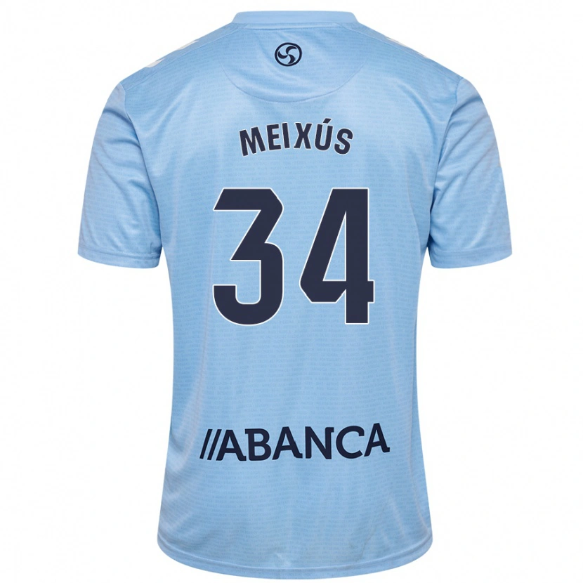 Danxen Niño Camiseta Pablo Meixús #34 Azul Cielo 1ª Equipación 2024/25 La Camisa México