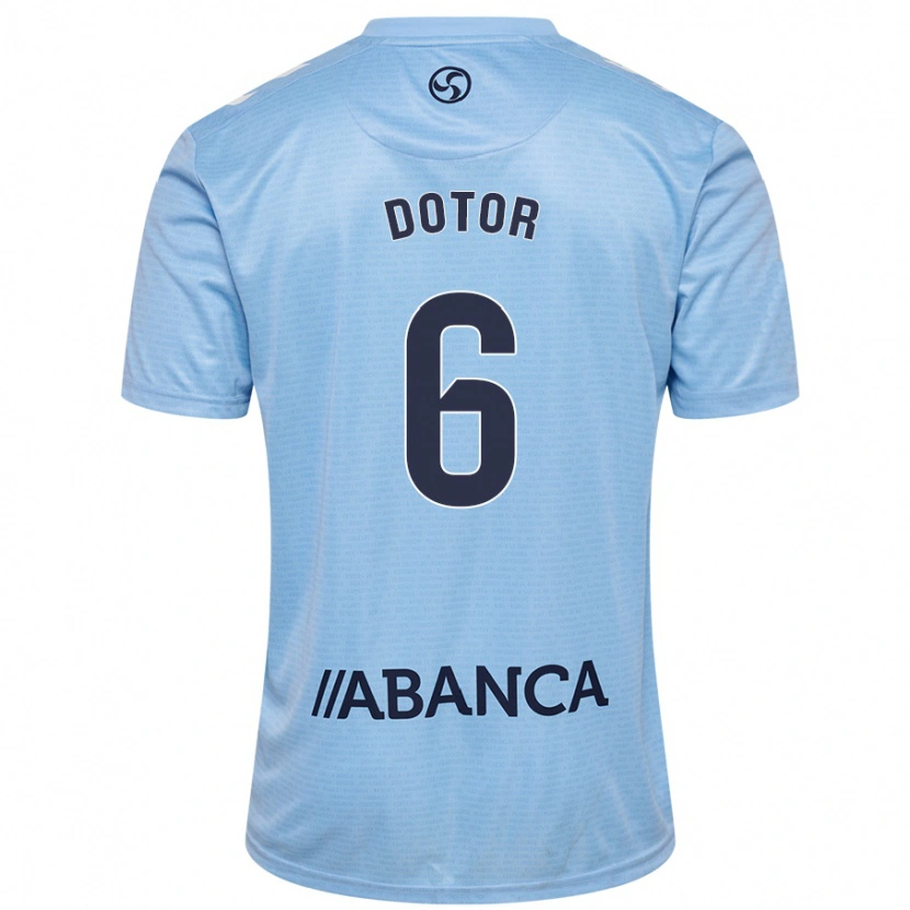 Danxen Niño Camiseta Carlos Dotor #6 Azul Cielo 1ª Equipación 2024/25 La Camisa México