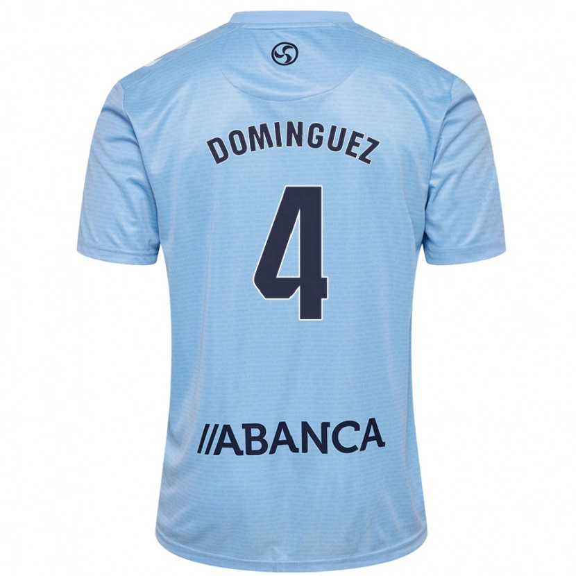 Danxen Niño Camiseta Javi Domínguez #4 Azul Cielo 1ª Equipación 2024/25 La Camisa México