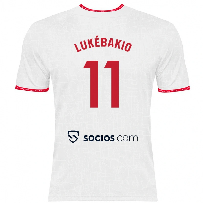 Danxen Niño Camiseta Dodi Lukébakio #11 Blanco Rojo 1ª Equipación 2024/25 La Camisa México