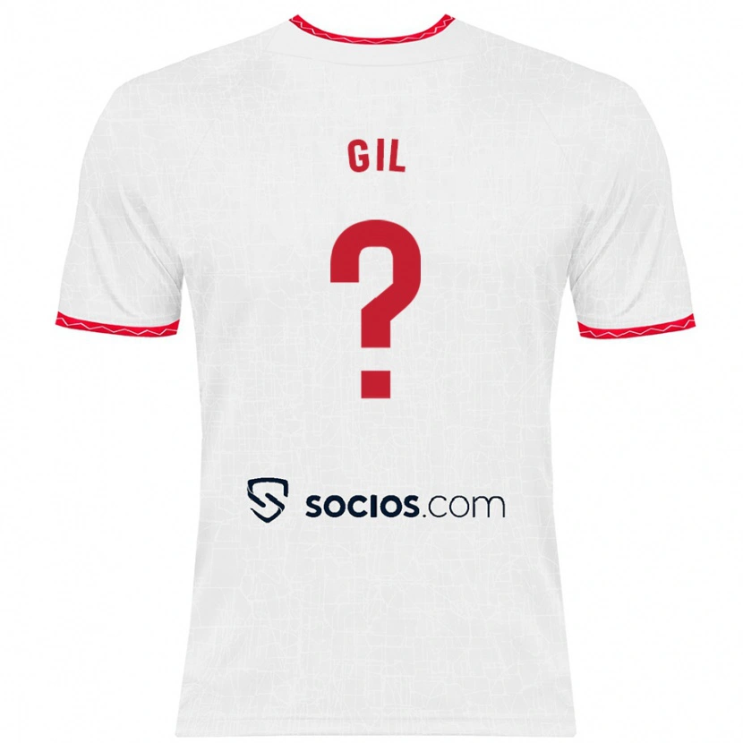 Danxen Niño Camiseta Dani Gil #0 Blanco Rojo 1ª Equipación 2024/25 La Camisa México