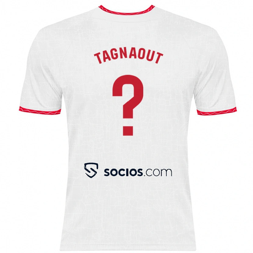 Danxen Niño Camiseta Fatima Tagnaout #0 Blanco Rojo 1ª Equipación 2024/25 La Camisa México