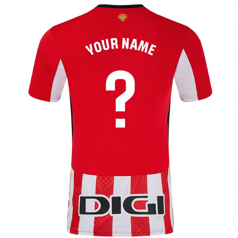 Danxen Niño Camiseta Su Nombre #0 Rojo Blanco 1ª Equipación 2024/25 La Camisa México
