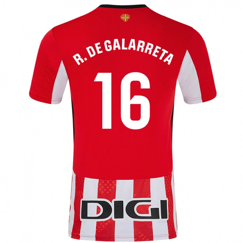 Danxen Niño Camiseta Iñigo Ruiz De Galarreta #16 Rojo Blanco 1ª Equipación 2024/25 La Camisa México