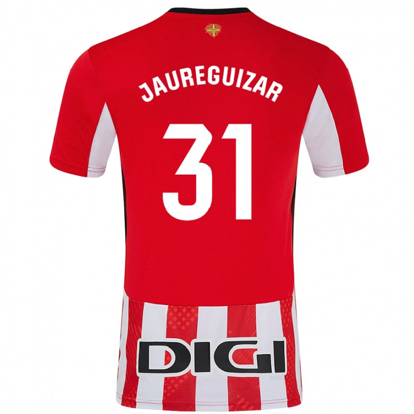 Danxen Niño Camiseta Mikel Jauregizar #31 Rojo Blanco 1ª Equipación 2024/25 La Camisa México