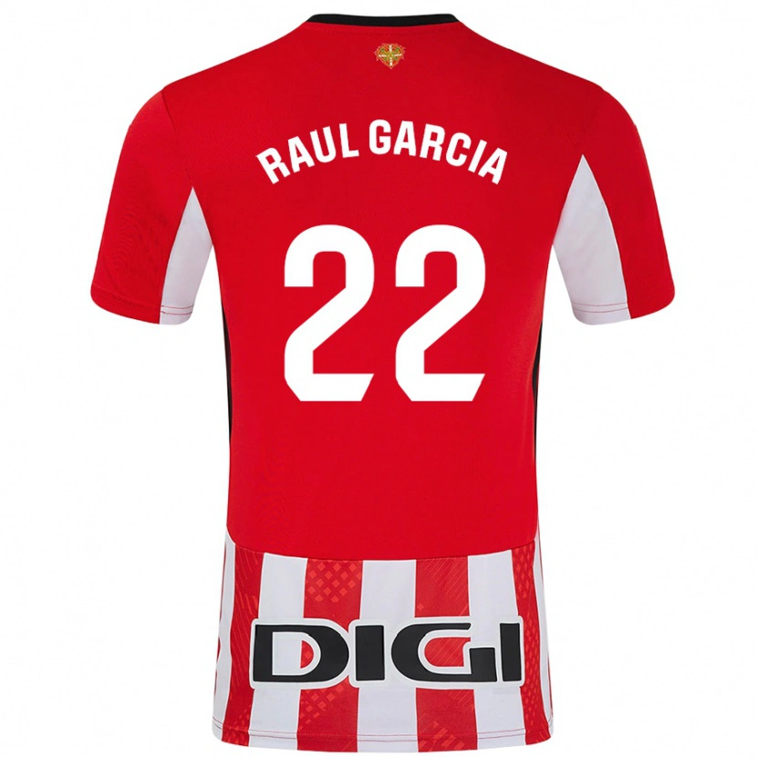 Danxen Niño Camiseta Raúl García #22 Rojo Blanco 1ª Equipación 2024/25 La Camisa México