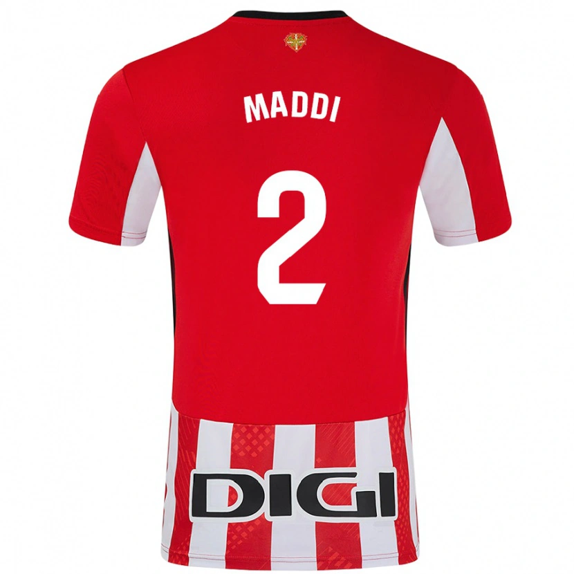 Danxen Niño Camiseta Maddi Torre Larrañaga #2 Rojo Blanco 1ª Equipación 2024/25 La Camisa México