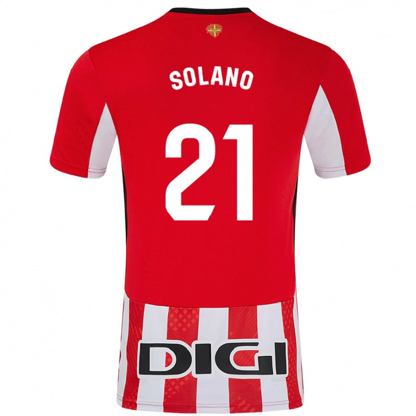 Danxen Niño Camiseta Bibiane Schulze-Solano #21 Rojo Blanco 1ª Equipación 2024/25 La Camisa México