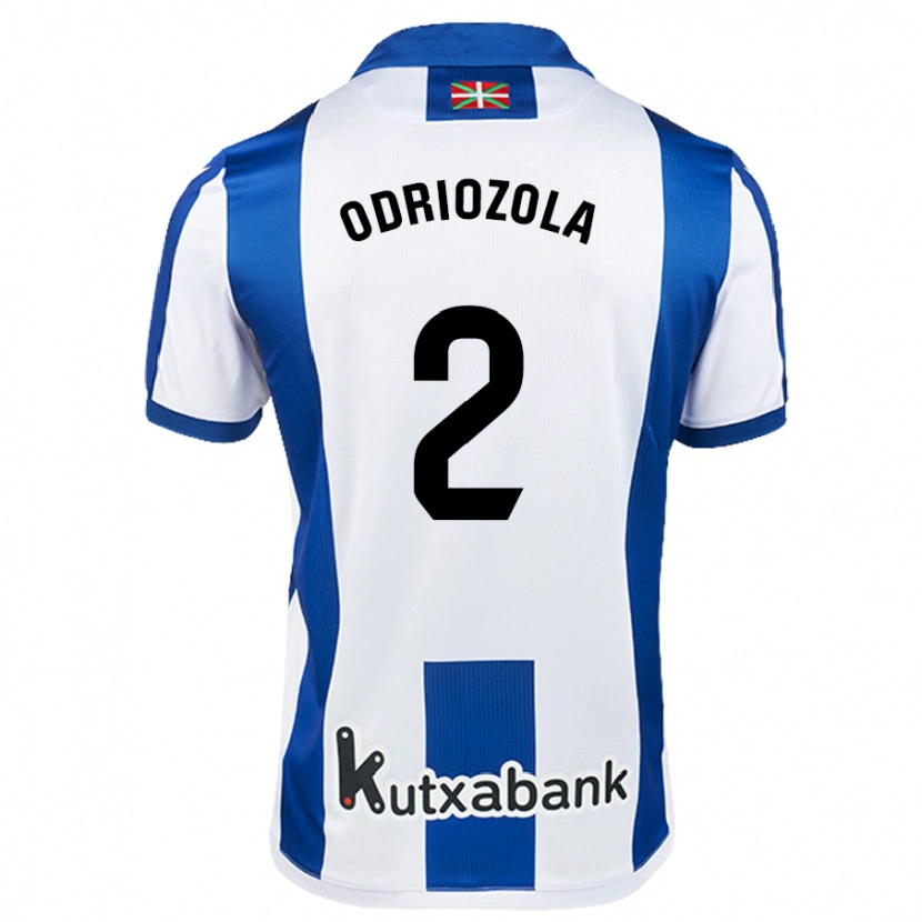 Danxen Niño Camiseta Álvaro Odriozola #2 Blanco Azul 1ª Equipación 2024/25 La Camisa México