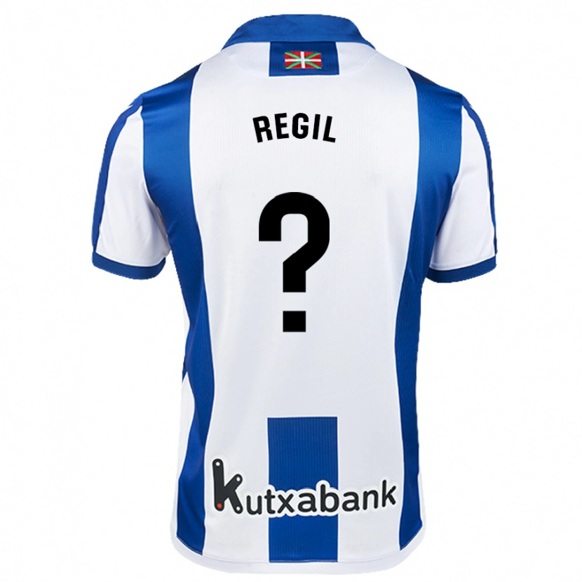 Danxen Niño Camiseta Markel Regil #0 Blanco Azul 1ª Equipación 2024/25 La Camisa México
