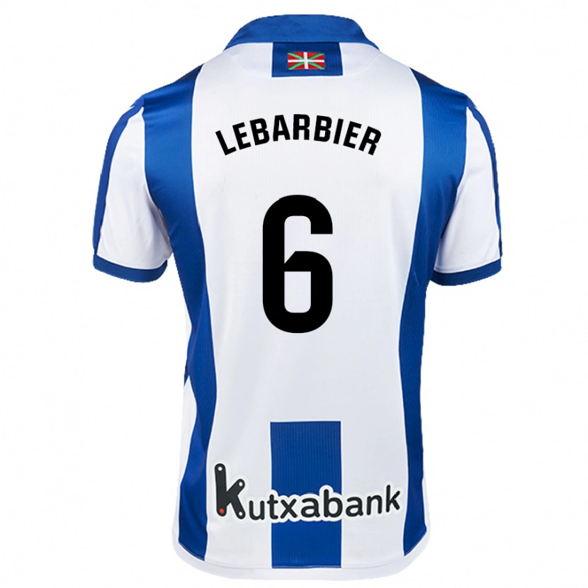 Danxen Niño Camiseta Alex Lebarbier #6 Blanco Azul 1ª Equipación 2024/25 La Camisa México