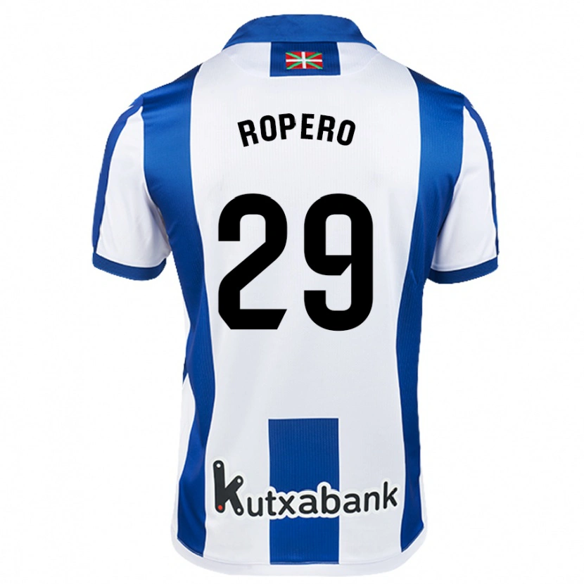 Danxen Niño Camiseta Iker Ropero #29 Blanco Azul 1ª Equipación 2024/25 La Camisa México
