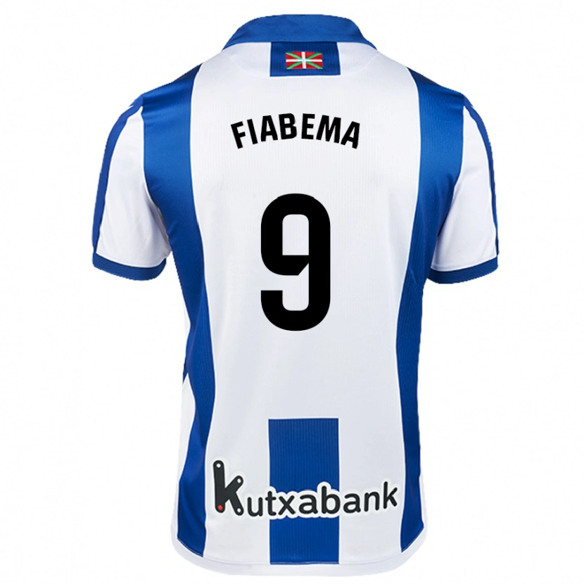 Danxen Niño Camiseta Bryan Fiabema #9 Blanco Azul 1ª Equipación 2024/25 La Camisa México
