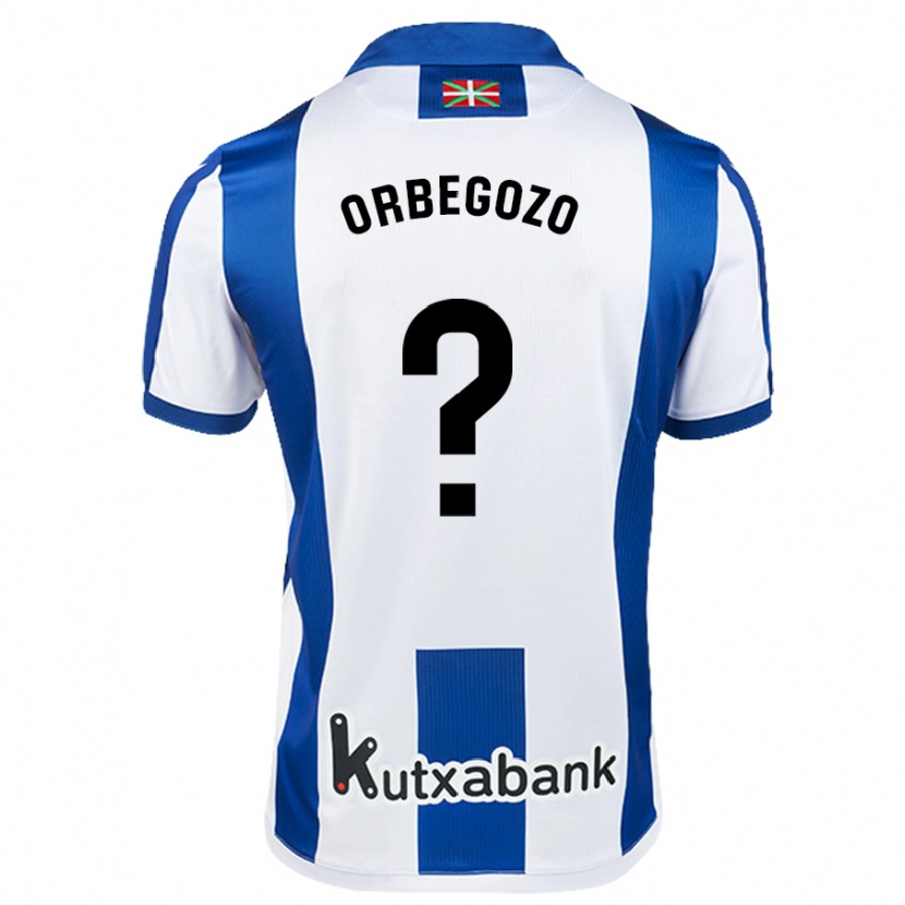 Danxen Niño Camiseta Oihan Orbegozo #0 Blanco Azul 1ª Equipación 2024/25 La Camisa México