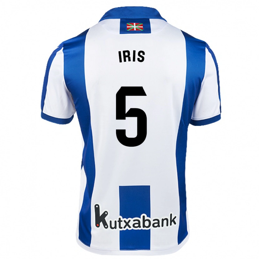 Danxen Niño Camiseta Iris Arnaiz Gil #5 Blanco Azul 1ª Equipación 2024/25 La Camisa México